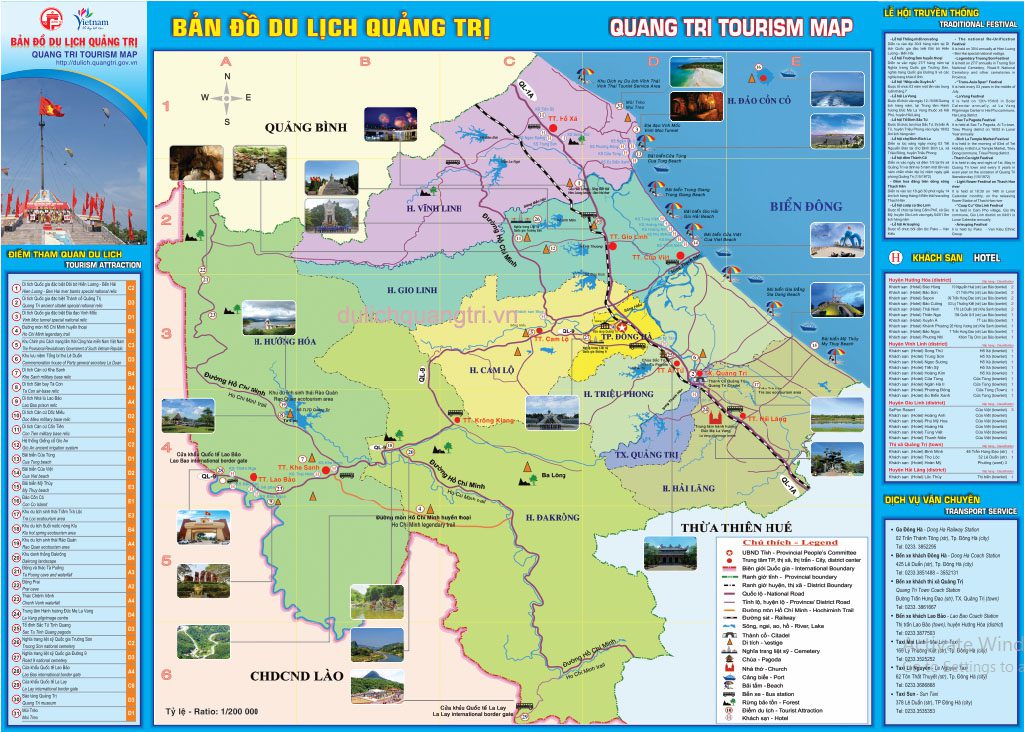 Bản đồ Du lịch Quảng Trị
